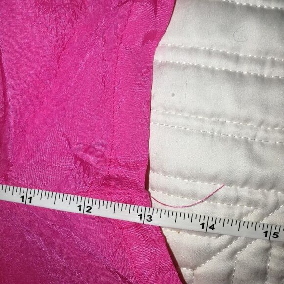 VINTAGE Y2K Bubble Pink Satin Light Silky High-rise Tapered Trouser Pants Small - Picture 12 of 14